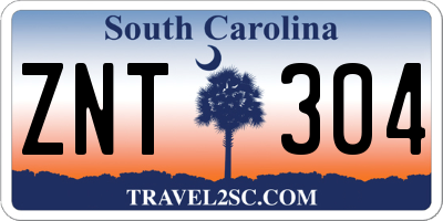 SC license plate ZNT304