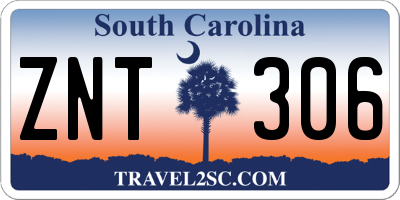 SC license plate ZNT306