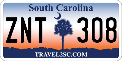 SC license plate ZNT308