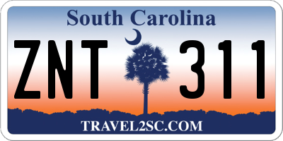 SC license plate ZNT311