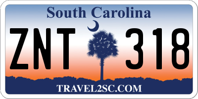 SC license plate ZNT318