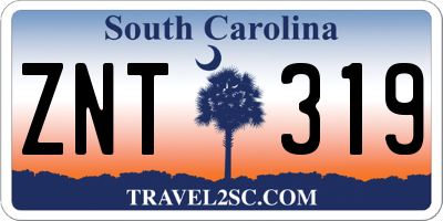 SC license plate ZNT319