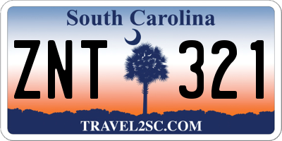 SC license plate ZNT321