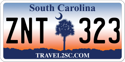SC license plate ZNT323