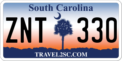 SC license plate ZNT330