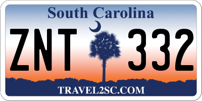 SC license plate ZNT332
