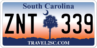 SC license plate ZNT339