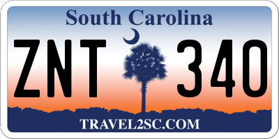 SC license plate ZNT340