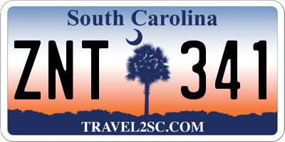 SC license plate ZNT341