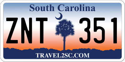 SC license plate ZNT351