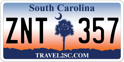 SC license plate ZNT357