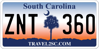 SC license plate ZNT360