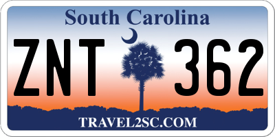SC license plate ZNT362