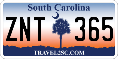SC license plate ZNT365