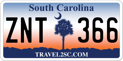 SC license plate ZNT366