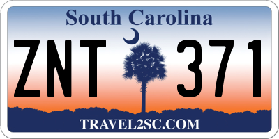 SC license plate ZNT371