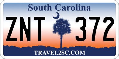 SC license plate ZNT372