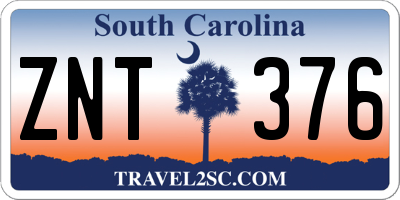 SC license plate ZNT376