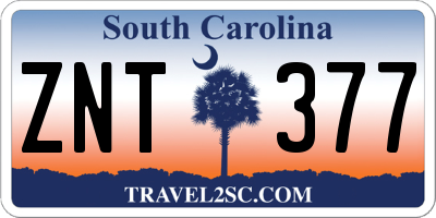 SC license plate ZNT377