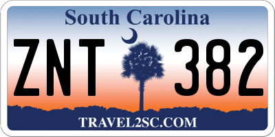 SC license plate ZNT382