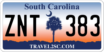 SC license plate ZNT383