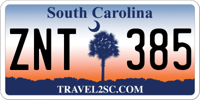 SC license plate ZNT385