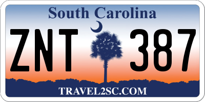 SC license plate ZNT387