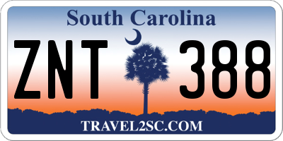 SC license plate ZNT388