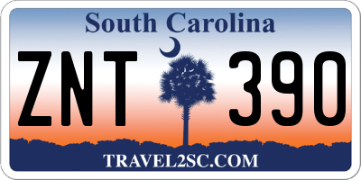 SC license plate ZNT390