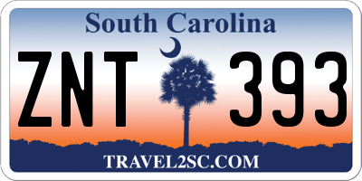SC license plate ZNT393