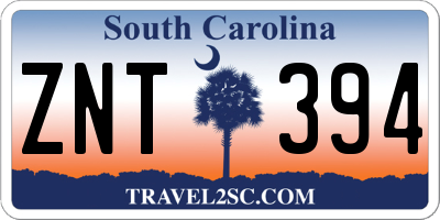 SC license plate ZNT394