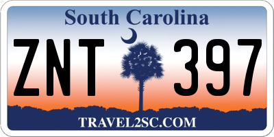 SC license plate ZNT397