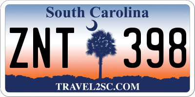 SC license plate ZNT398