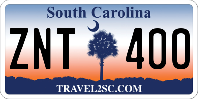 SC license plate ZNT400