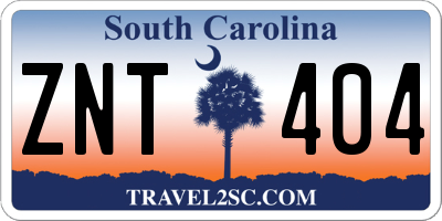 SC license plate ZNT404