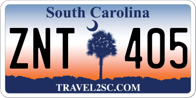 SC license plate ZNT405