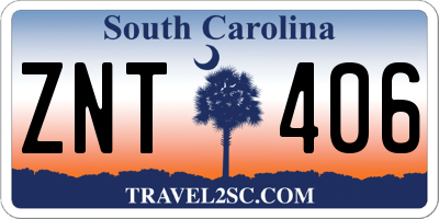 SC license plate ZNT406