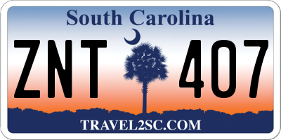 SC license plate ZNT407