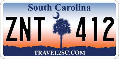 SC license plate ZNT412