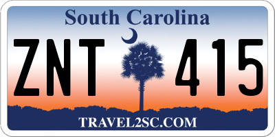 SC license plate ZNT415