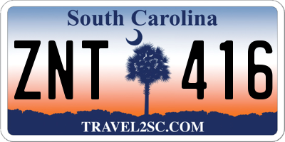 SC license plate ZNT416