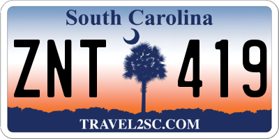 SC license plate ZNT419