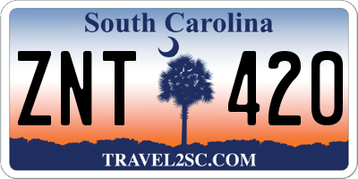 SC license plate ZNT420