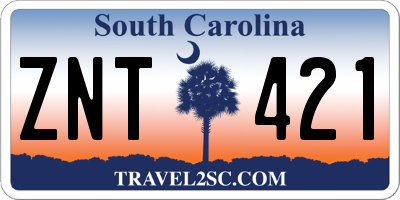 SC license plate ZNT421