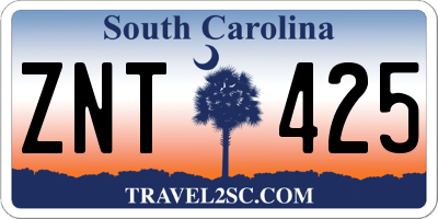 SC license plate ZNT425