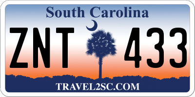 SC license plate ZNT433