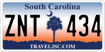 SC license plate ZNT434