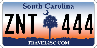 SC license plate ZNT444