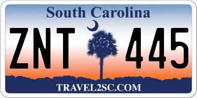 SC license plate ZNT445