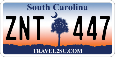 SC license plate ZNT447